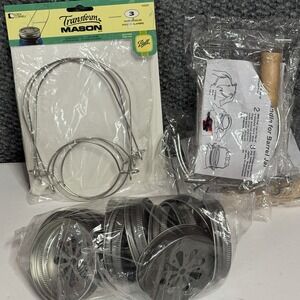 Transform Mason Jar Wide Handles, Wooden Handles And Slotted Lids